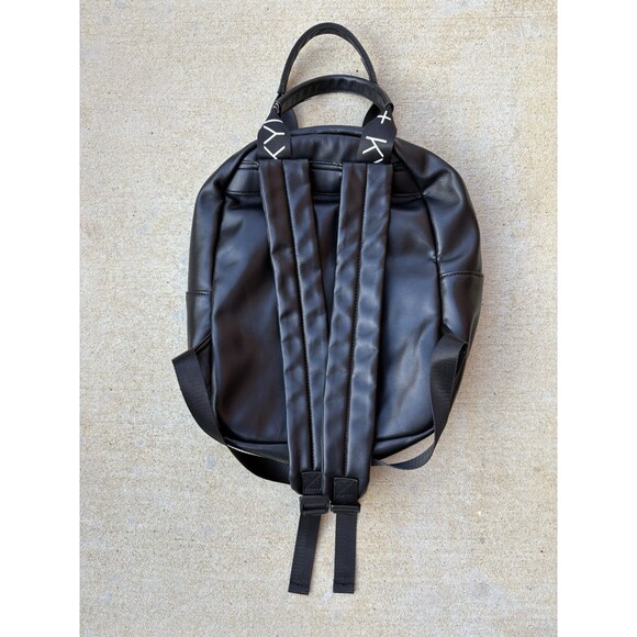 Kendall + Kylie Large Black Vegan Faux Leather Backpack Bag 15.5\